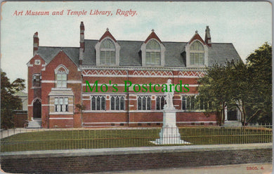 Warwickshire Postcard - Rugby Art Museum and Temple Library   SW13470