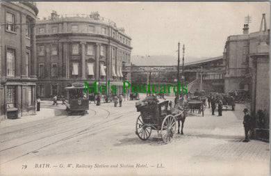 Somerset Postcard - Bath, G.W.Railway Station SW13510