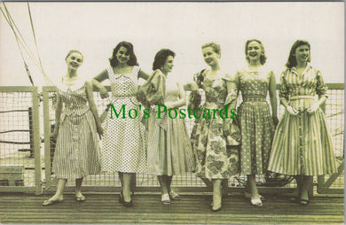 Nostalgia Postcard - Eastbourne, July 1956. Girls Wearing Summer Dresses SW12601