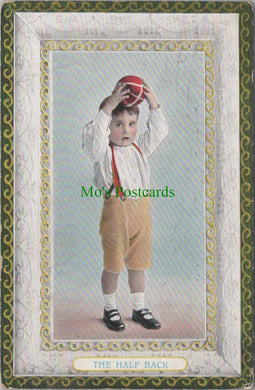 Children Postcard - The Half Back, Child Rugby Player  SW12625