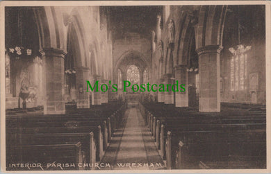 Wales Postcard - Wrexham Parish Church Interior  SW12635