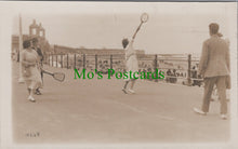 Load image into Gallery viewer, Ancestors Postcard - People Playing Tennis at The Seaside SW12550
