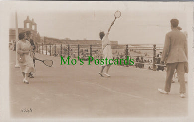 Ancestors Postcard - People Playing Tennis at The Seaside SW12550