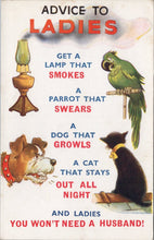 Load image into Gallery viewer, Comic Postcard - Advice To Ladies, Husband Traits SW16129