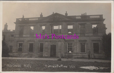 Yorkshire Postcard - Hackness Hall Fire, Scarborough   HM621