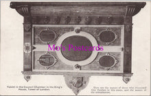 Load image into Gallery viewer, London Postcard - Tower of London, Tablet in The Council Chamber  SW17585