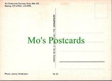 Load image into Gallery viewer, Aviation Postcard - Air Executive Norway Busy Bee AS Boeing 737-2R4C -  SW13723
