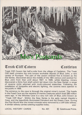 Derbyshire Postcard - Treak Cliff Cavern, Castleton  SW13652