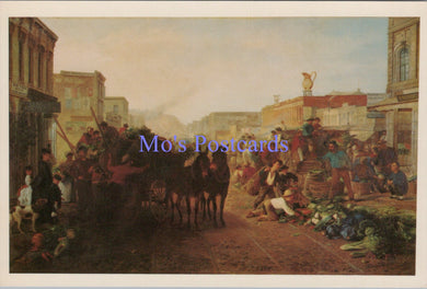 Art Postcard - Wilhelm Hahn, Market Scene, Sansome Street, San Francisco SW14058