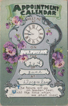 Load image into Gallery viewer, Embossed Friendship Postcard - Clock, Appointment Calendar SW16449