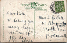 Load image into Gallery viewer, Embossed Friendship Postcard - Clock, Appointment Calendar SW16449