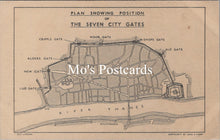 Load image into Gallery viewer, London Postcard - Plan Showing Position of The Seven City Gates SW16573