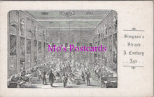 Load image into Gallery viewer, London Postcard - Simpson's, Strand. A Century Ago  HM550
