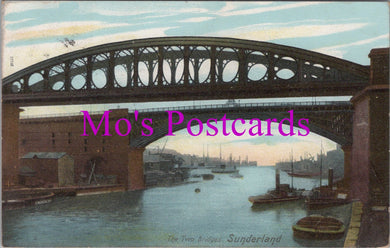 Northumberland Postcard - Sunderland, The Two Bridges HM342