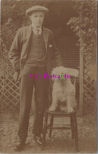 Load image into Gallery viewer, Animals Postcard - Dogs, Man With His Pet Dog SW14733