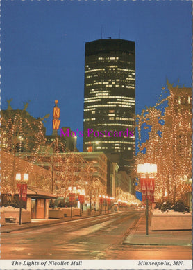 America Postcard - Lights of Nicollet Mall, Minneapolis, Minnesota  SW14341