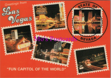 America Postcard - Postage Stamp Tour of Las Vegas, Nevada   SW14344