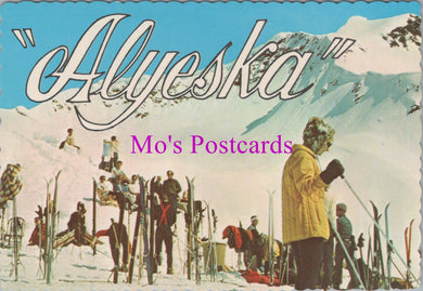 America Postcard - Skiing on Mount Alyeska, Alaska     SW14345