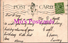 Load image into Gallery viewer, Greetings Postcard - Birthday Greetings - Vase of Roses   DZ88