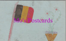 Load image into Gallery viewer, Handmade Postcard - Hand Painted, Belgium Flag and Flower Pot  DZ93