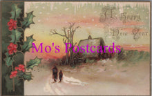 Load image into Gallery viewer, Embossed Greetings Postcard - A Happy New Year  DZ101