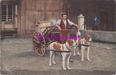 Animals Postcard - Dog Milk Cart, Milchkarren   DZ350
