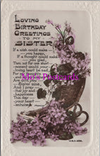 Load image into Gallery viewer, Greetings Postcard - Loving Birthday Greetings To My Sister  HM62