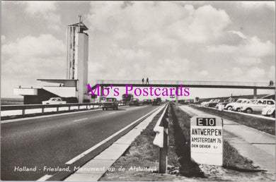 Netherlands Postcard - Friesland, Monument Op De Afsluitdijk   DZ280