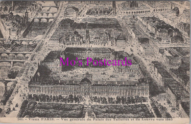 France Postcard - Vieux Paris, Vue Generale Du Palais Des Tuileries  DZ299