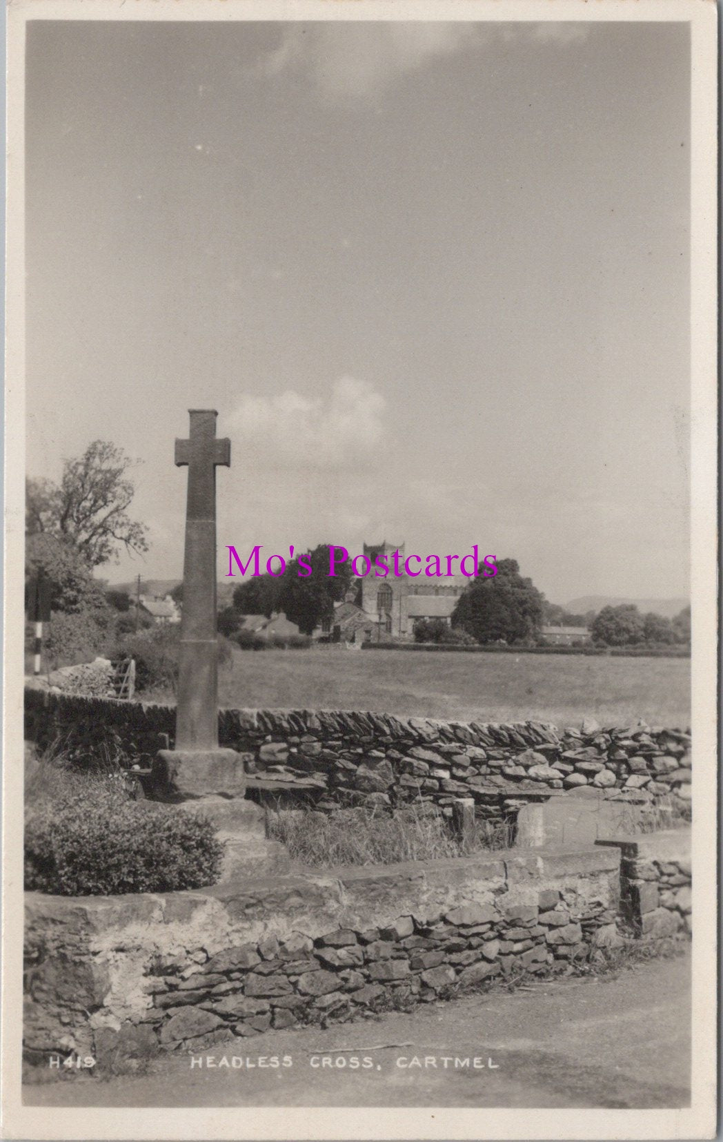 Cumbria Postcard - Cartmel, Headless Cross   DZ303