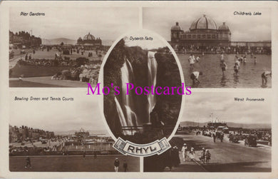 Wales Postcard - Rhyl Children's Lake and Pier Gardens  DZ315