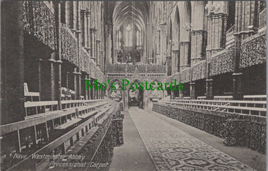 London Postcard - Nave, Westminster Abbey Processional Carpet  SW13743