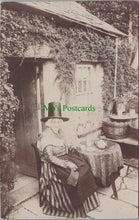 Load image into Gallery viewer, Wales Postcard - Traditional Welsh Woman Having Afternoon Tea  SW13773
