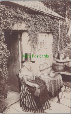 Wales Postcard - Traditional Welsh Woman Having Afternoon Tea  SW13773