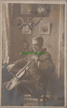 Load image into Gallery viewer, Musical Postcard - Musician Walter Creswick Playing a Cello SW13776