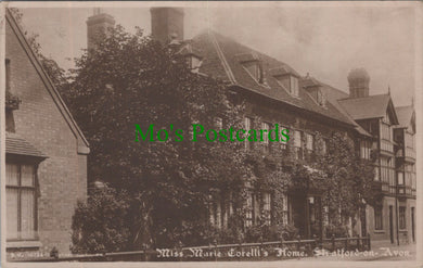 Warwickshire Postcard - Stratford-On-Avon, Miss Marie Corelli's Home SW13807