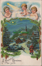 Load image into Gallery viewer, Embossed Greetings Postcard - A Happy Christmas To You  SW13810
