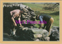 Load image into Gallery viewer, Occupations Postcard - Men Building Dry Stone Wall, Traditional Crafts SW15265