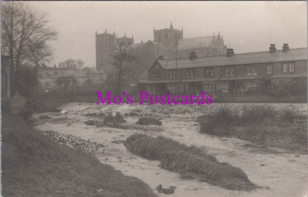 Yorkshire Postcard - The River Skell and Ripon Cathedral  DZ176