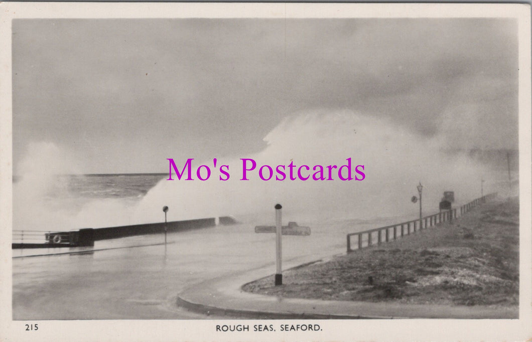Sussex Postcard - Rough Seas, Seaford    DZ191