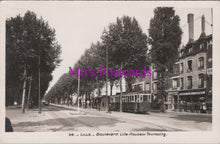 Load image into Gallery viewer, France Postcard - Lille, Boulevard Lille-Roubaix-Tourcoing   DZ195

