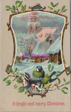 Load image into Gallery viewer, Embossed Greetings Postcard - A Bright and Merry Christmas  DZ198
