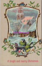 Load image into Gallery viewer, Embossed Greetings Postcard - A Bright and Merry Christmas  DZ198