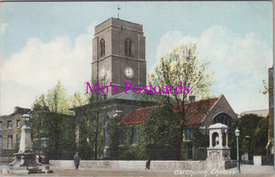 London Postcard - Old Church, Chelsea    DZ225