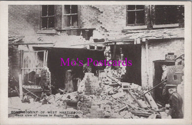 Co Durham Postcard - Bombardment of West Hartlepool  DZ228