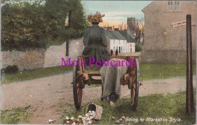 Horse Transport Postcard - Going To Market in Style  DZ233