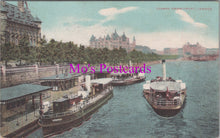 Load image into Gallery viewer, London Postcard - Thames Embankment Steamers   SW16695