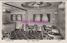 Load image into Gallery viewer, Shipping Postcard - R.M.S."Queen Mary" Ocean Liner. R Deck Cocktail Bar  SW14938