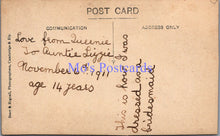 Load image into Gallery viewer, Social History Postcard - 14 Year Old Girl Called Queenie   DZ64
