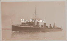 Load image into Gallery viewer, Vintage sepia-toned postcard of HMS Syren